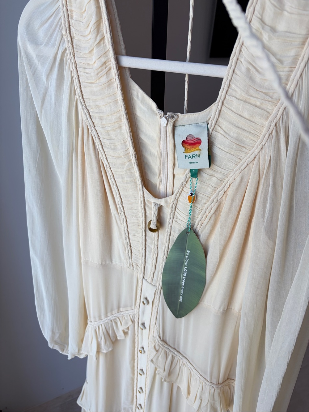 Farm Rio: Butter Yellow Ruffled Buttoned
Maxi Dress - Picture 6 of 9